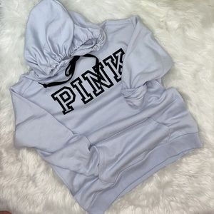 🆕 PINK EDL Campus pullover hoodie hydrangea blue Small